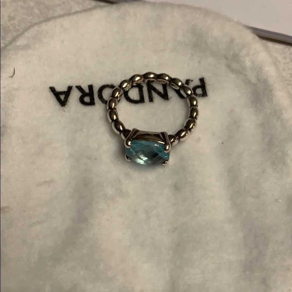 Size 7 blue pandora ring